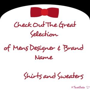 PRICES DROPPED on Men’s Shirts and Sweaters